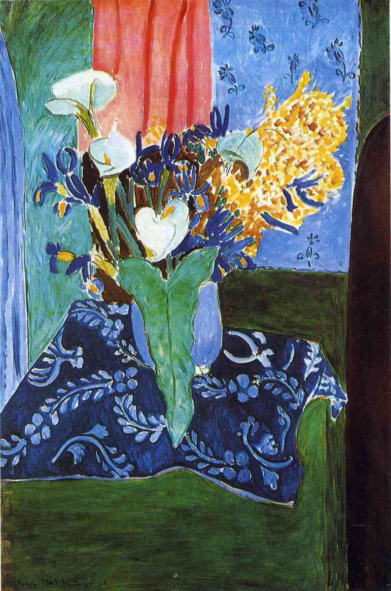 Matisse, calla-lilies, irisesand,mimosas,1913
