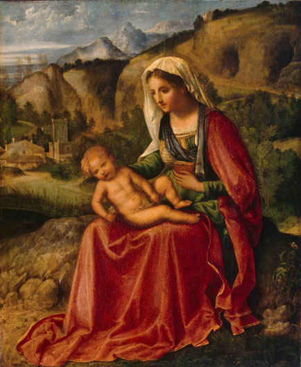  Giorgione, Madonna col bambino,1498-1500 circa  