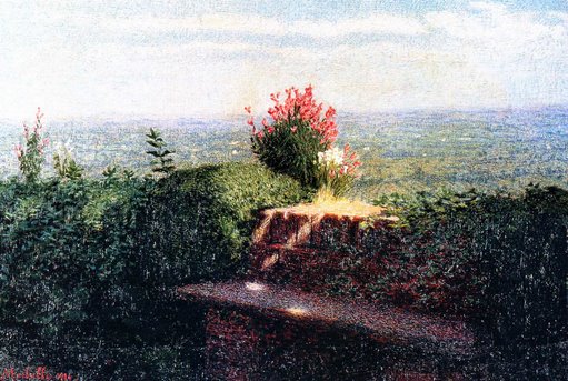 Angelo Morbelli, Angolo di giardino 1912