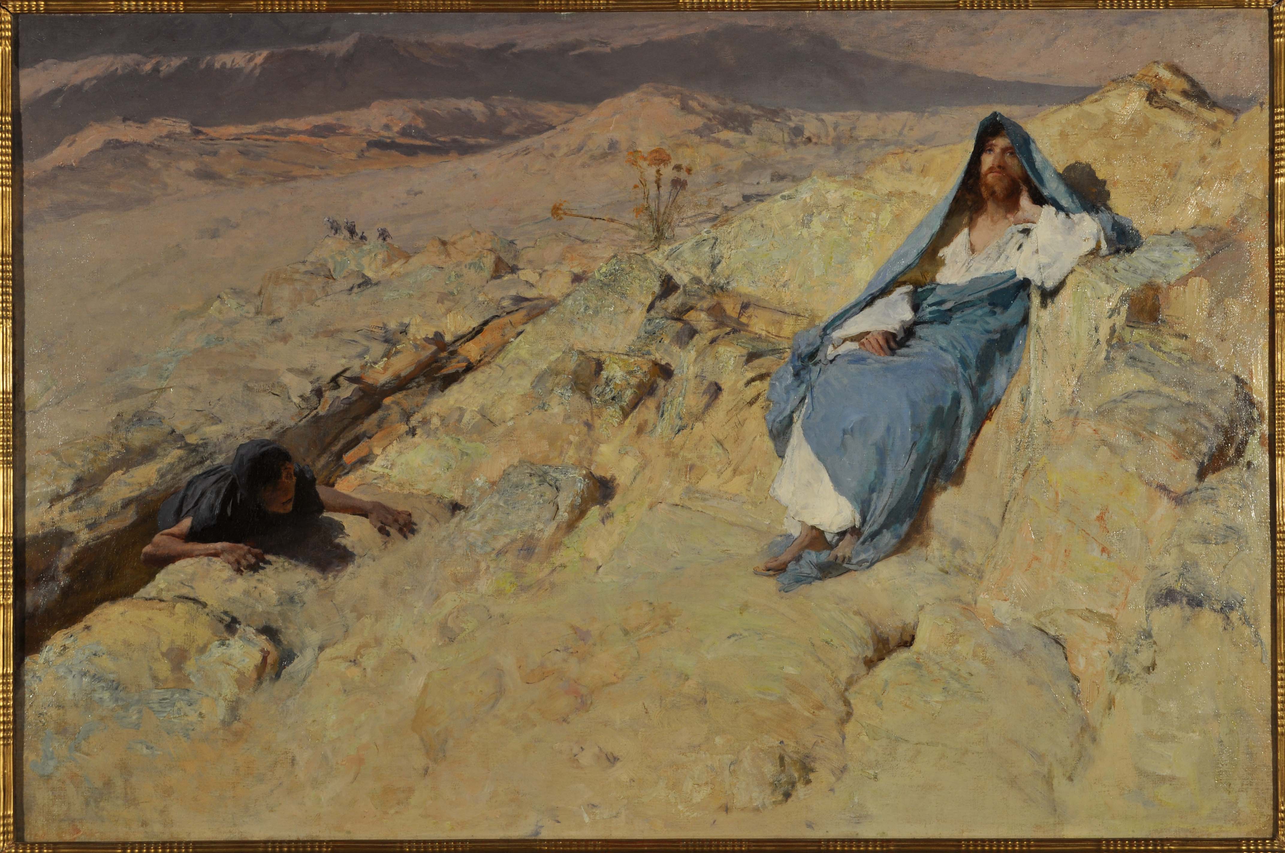 Domenico Morelli, Cristo tentato , 1885 ca, olio su tela, cm 79�118,5 