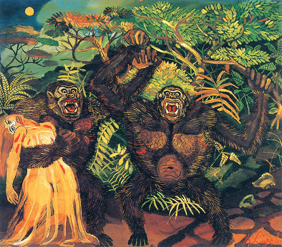 Antonio Ligabue, Gorilla con donna (1957-1958)