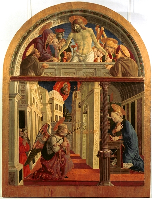 Annunciazione e il Cristo in piet� del Museo di Camerino Giovanni Angelo d'Antonio da Bolognola