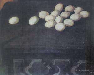 Felice Casorati Le uova sul cassettone 1920